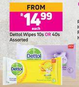 Dettol Wipes 10's Or 40's Assorted-Each