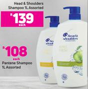 Head & Shoulders Shampoo Assorted-1Ltr Each