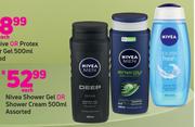 Nivea Shower Gel Or Shower Cream Assorted-500ml Each