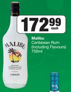Malibu Caribbean Rum (Including Flavours)-750ml Each