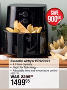 Philips 4.1Ltr Essential Airfryer HD9200/91