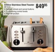 Stellar 4 Slice Stainless Steel Toaster