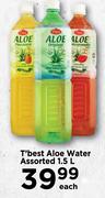 T'best Aloe Water Assorted-1.5Ltr Each