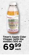 Tman's Apple Cider Vinegar(With The Mother)-500ml Each