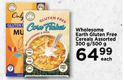 Wholesome Earth Gluten Free Cereals Assorted-300g/500g Each