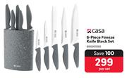 Casa 6-Piece Firenze Knife Block Set-Per Set