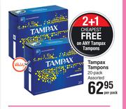 Tampax Tampons 20 Pack Assorted-Per Pack
