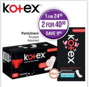 Kotex Pantyliners 40 Pack Assorted-For 2