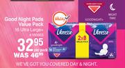 Libresse Good Night Pads Value Pack 16 Ultra Large+-Per Pack