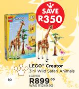 Lego Creator 3 In 1 Wild Safari Animals LG31150