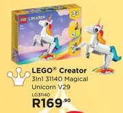 Lego Creator 3 In 1 Magical Unicorn V29 LG31140