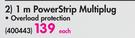 Allocacoc 1m Power Strip Multiplug-Each