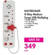 Electricmate 8 Way Medium Surge USB Multiplug CRE014-Each