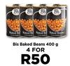 Bis Baked Beans-For 4 x 400g