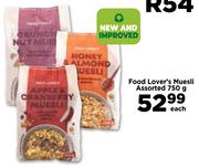Food Lover's Muesli Assorted-750g Each