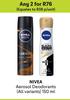 Nivea Aerosol Deodorants (All variants)-For Any 2 x 150ml