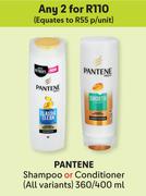Pantene Shampoo Or Conditioner (All Variants)-For Any 2 x 360/400ml