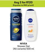 Nivea Shower Gel (All Variants)-For Any 2 x 500ml