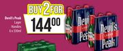Devil's Peak Lager Handies-For 2 x 6 x 330ml