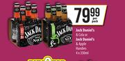 Jack Daniel's & Cola Or Jack Daniel's & Apple Handies-4 x 330ml Per Pack