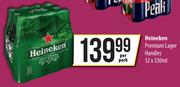 Heineken Premium Lager Handies-12 x 330ml Per Pack