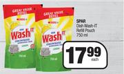 Spar Dish Wash It Refill Pouch-750ml Each