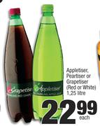 Appletiser, Peartiser Or Grapetiser(Red Or White)-1.25Ltr Each