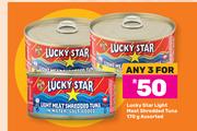 Lucky Star Light Meat Shredded Tuna Assorted-For Any 3 x 170g