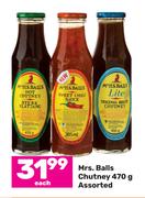 Mrs.Balls Chutney Assorted-470g Each