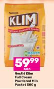 Nestle Klim Full Cream Powdered Milk Packet-500g Each