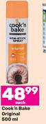 Cook n bake Original-500ml Each
