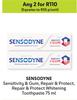Sensodyne Sensitivity & Gum, Repair & Protect, Repair & Protect Whitening Toothpaste-For Any 2x75ml