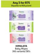 Himalaya Baby Wipes (All Variants)-For Any 3 x 56's Pack