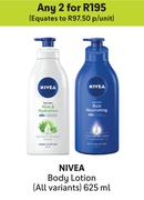 Nivea Body Lotion (All Variants)-For Any 2 x 625ml