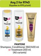 Pantene Shampoo, Conditioner 360/400ml Or Treatment 200ml (All Variants)-For Any 2