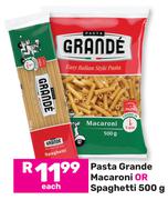 Pasta Grande Macaroni Or Spaghetti-500g Each