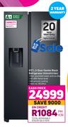 Samsung 617 L 2 Door Gentle Black Refrigerator RS64R531184
