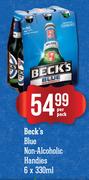 Beck's Blue Non Alcoholic Handies-6 x 330ml Per Pack