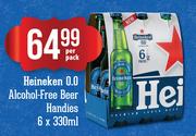 Heineken 0.0 Alcohol Free Beer Handies-6 x 330ml Per Pack