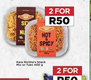 Kara Nichha's Snack Mix Or Tubs-For 2 x 400g