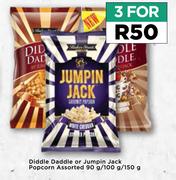 Diddle Daddle Or Jumpin Jack popcorn Assorted-For 3 x 90g/ 100g/ 150g