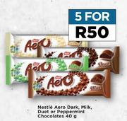 Nestle Aero Dark, Milk, Duet Or Peppermint Chocolates-For 5 x 40g 