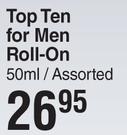 Top Ten For Men Roll On Assorted-50ml