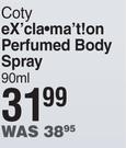 Coty Exclamation Perfumed Body Spray-90ml