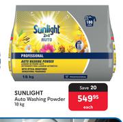 Sunlight Auto Washing Powder-18Kg Each