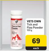 Vets Own Tick And Flea Powder-100g Each
