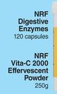 NRF Digestive Enzymes 120 Capsules & NRF Vita C 2000 Effervescent Powder 250g Value Pack