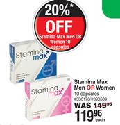Stamina Max Men Or Women-10 Capsules Each