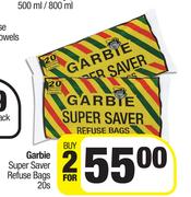 Garbie Super Saver Refuse Bags-For 2 x 20s