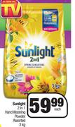 Sunlight 2 In 1 Hand Washing Powder Assorted-3Kg Each